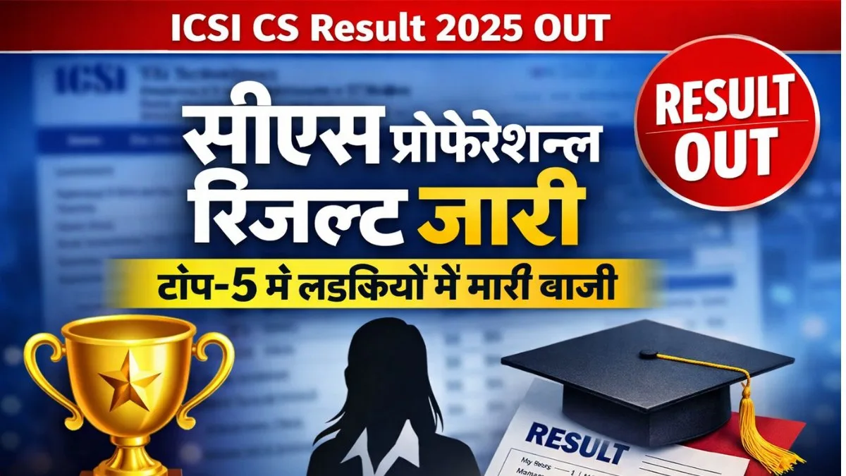 ICSI Result 2025 Out: ICSI Professional Result 2025 जारी, ऐसे करें स्कोरकार्ड डाउनलोड और देखें टॉपर लिस्ट